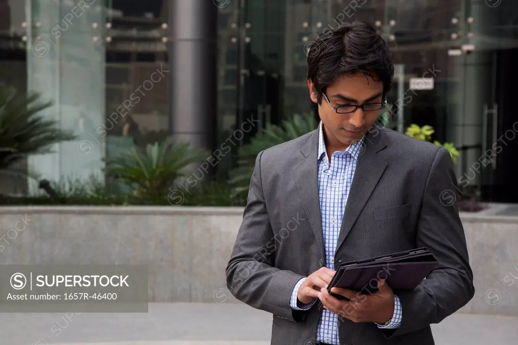 Businessman using a digital tablet