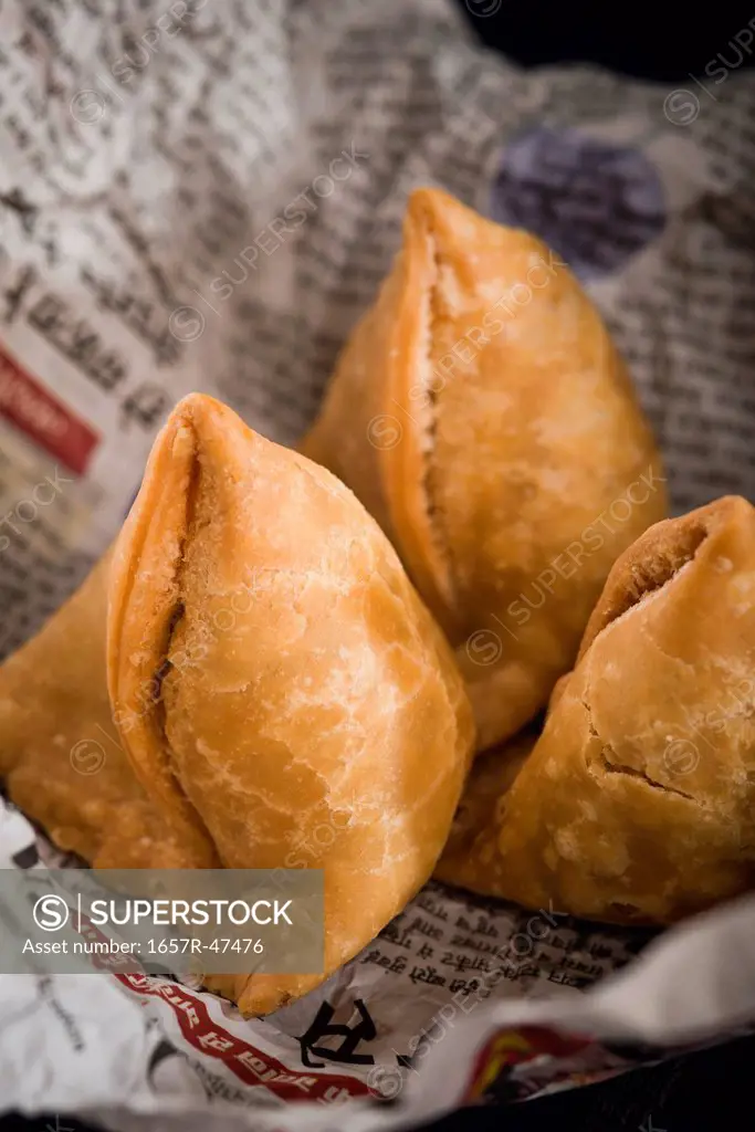 Samose wrapped in a paper