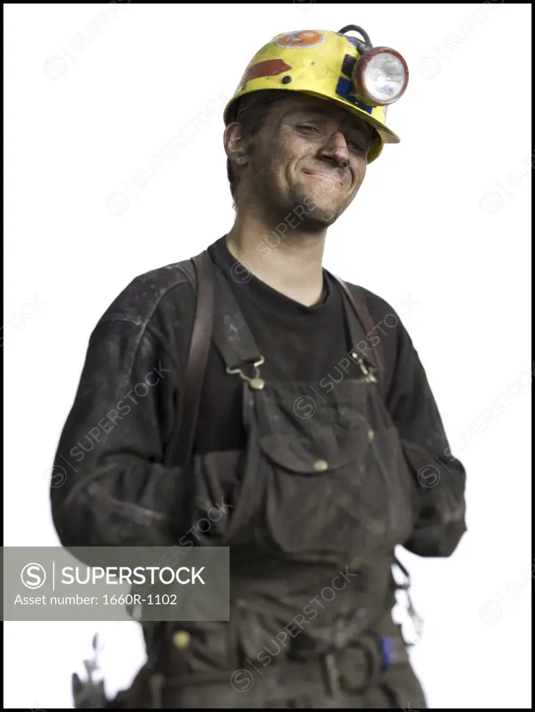 Portrait of a miner smiling