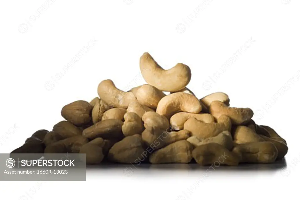 A pile of cashew nuts