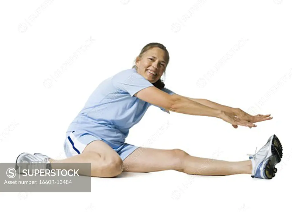Portrait of a senior woman exercising