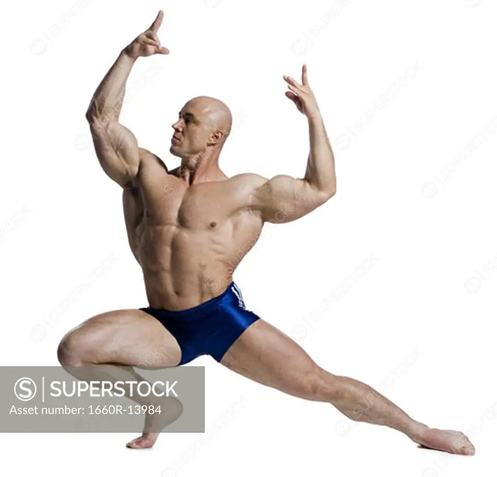 Male bodybuilder posing