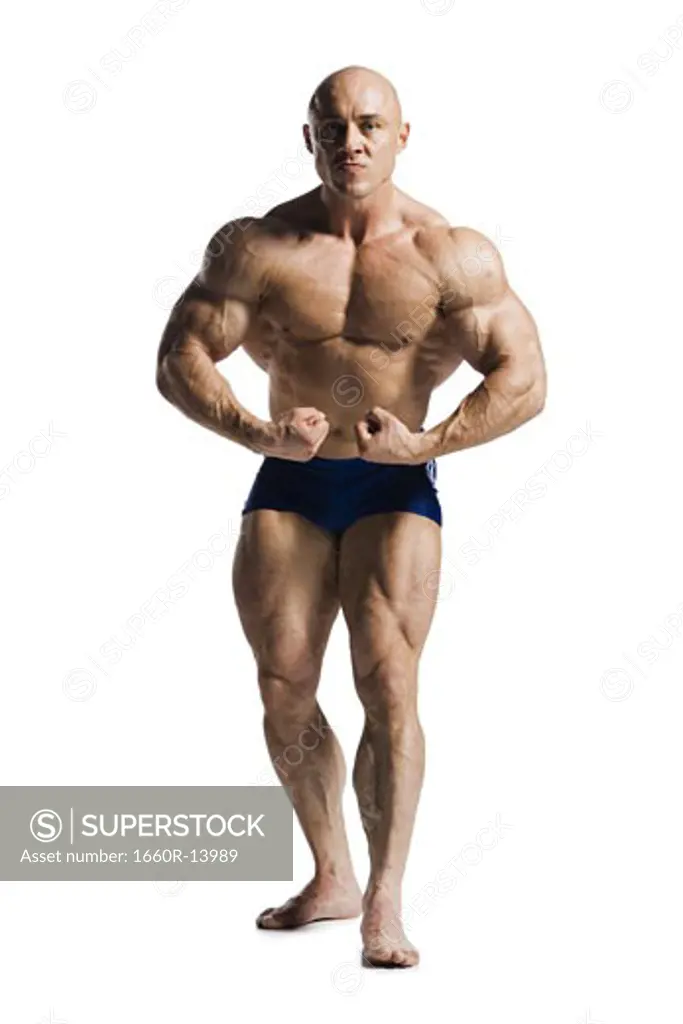 Male bodybuilder posing