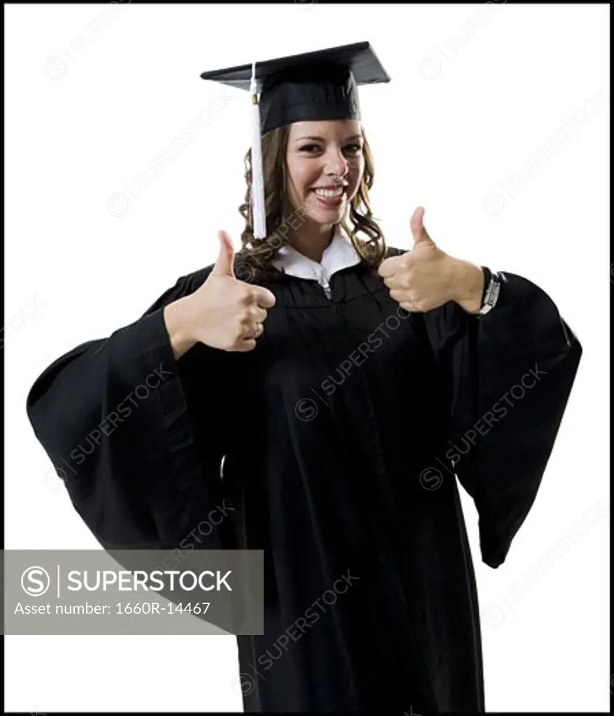 Female student celebrating graduation