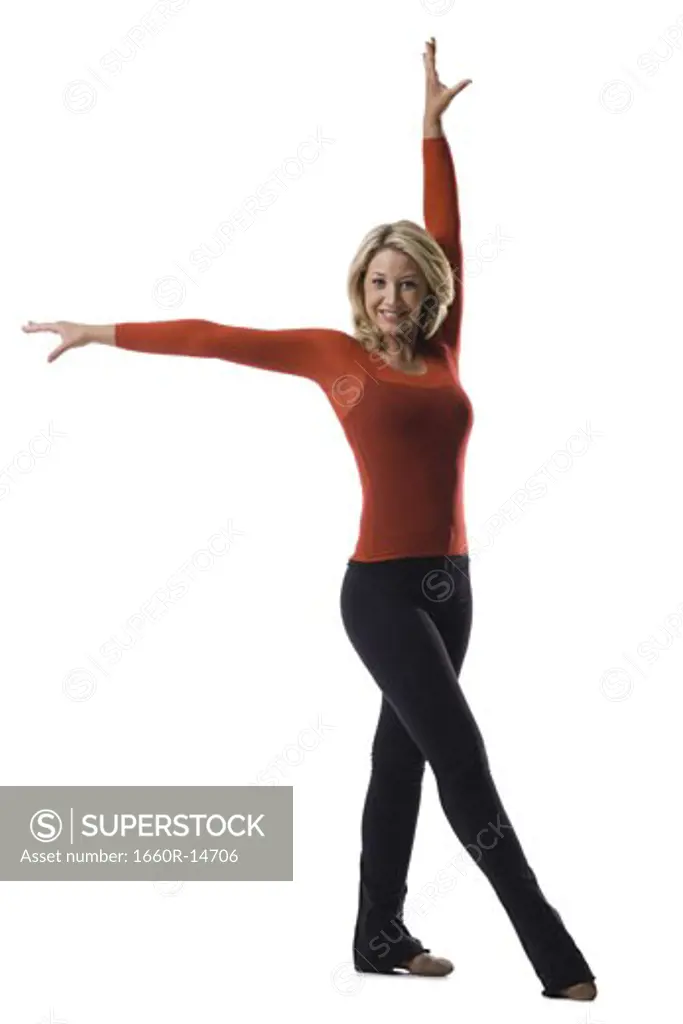 Woman holding a dance pose