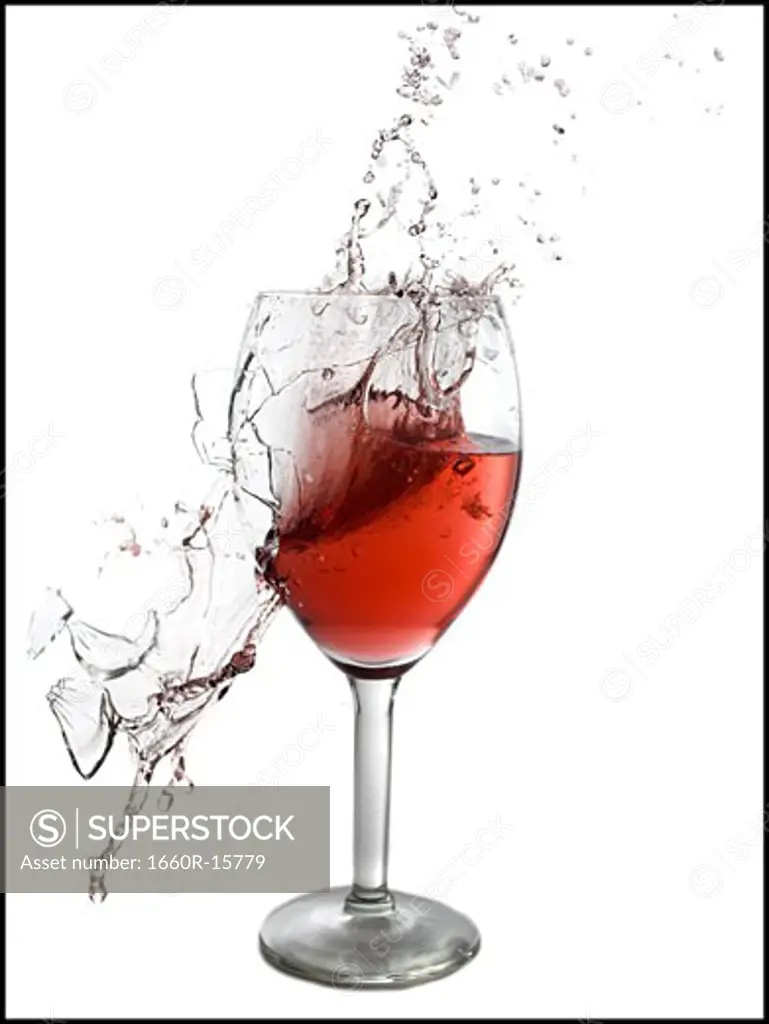 Exploding wine glass