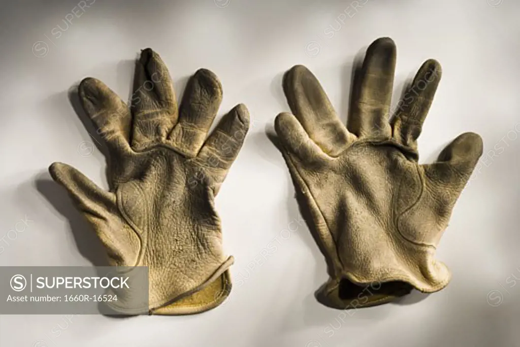 Closeup of work gloves