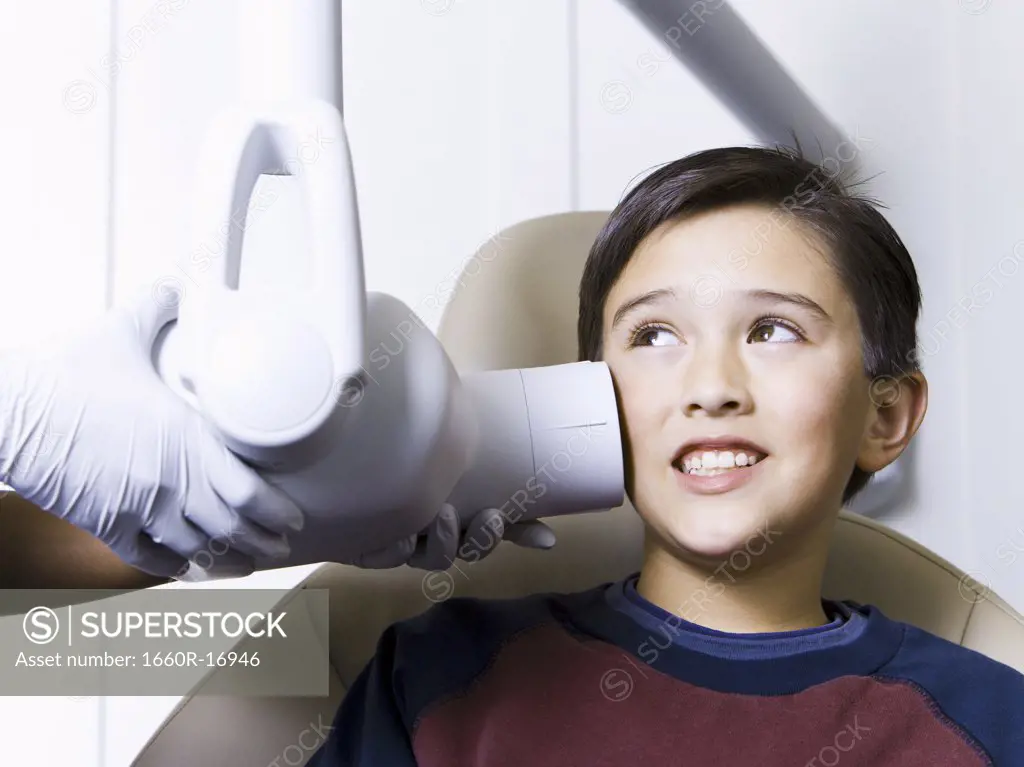 Boy having dental x-rays