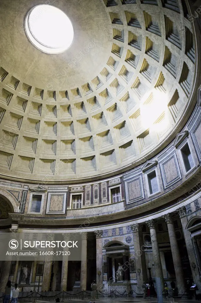 Inside the Pantheon in Rome Italy