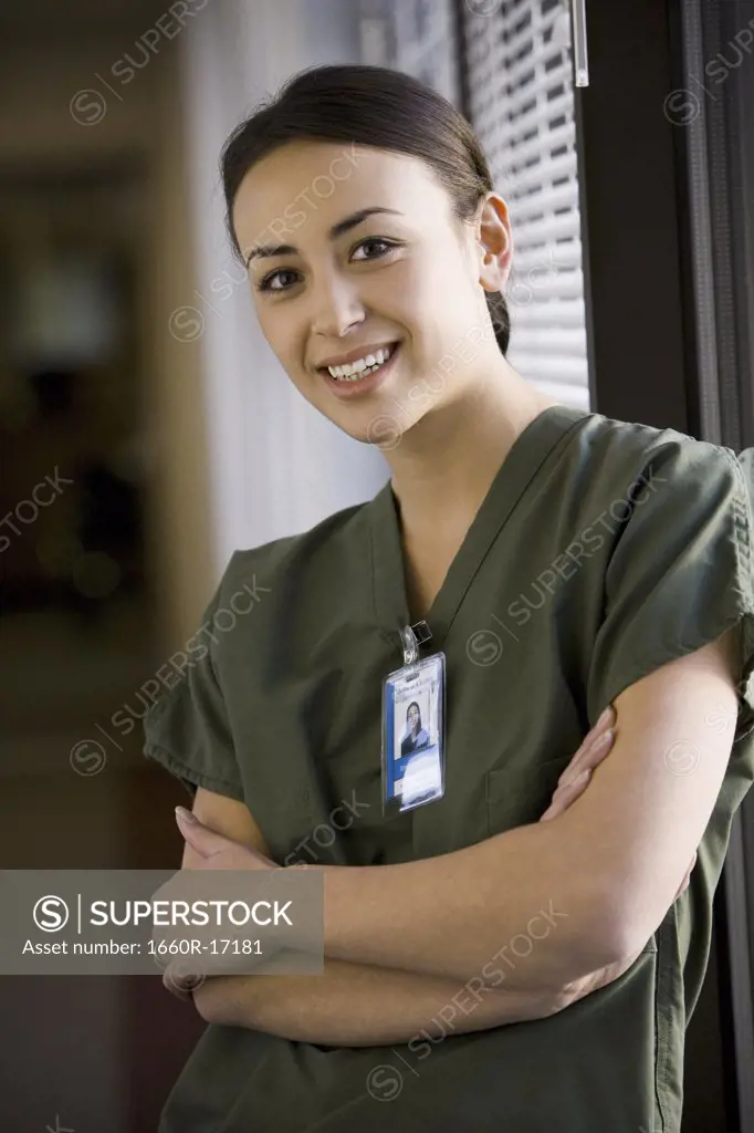 Portrait of a nurse with arms crossed smiling