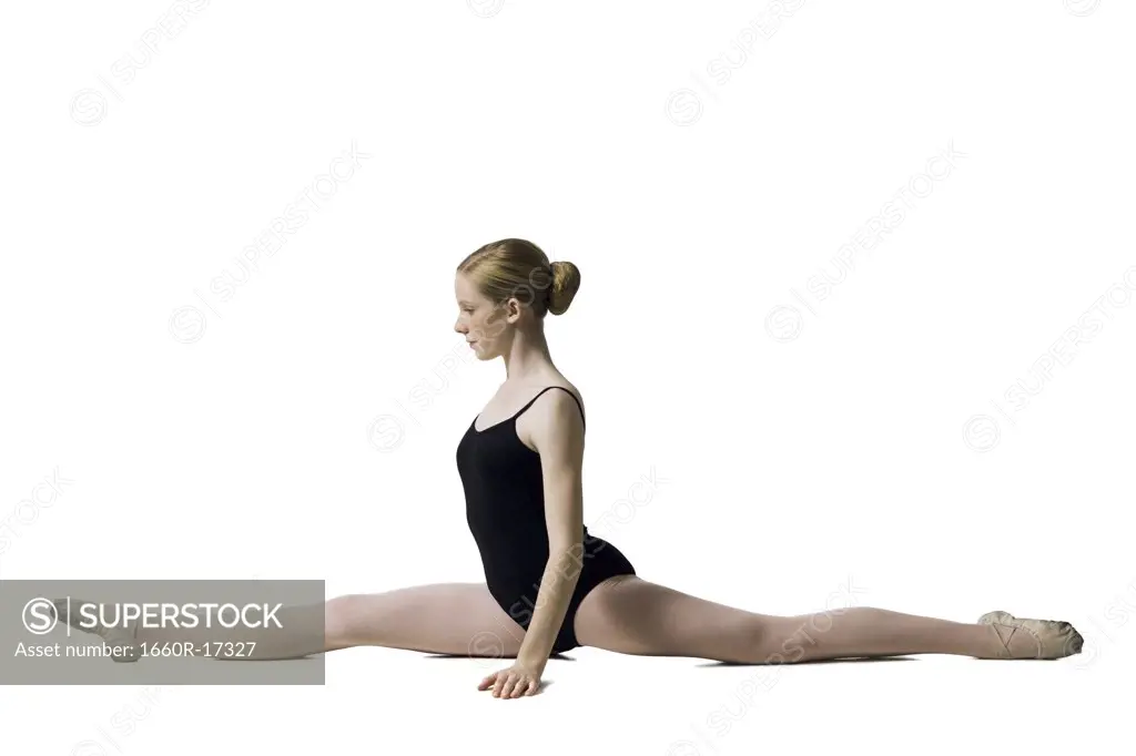 Teenage ballerina in leotard