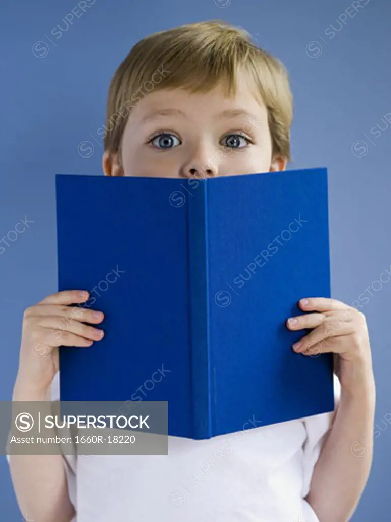 Boy with hardcover book