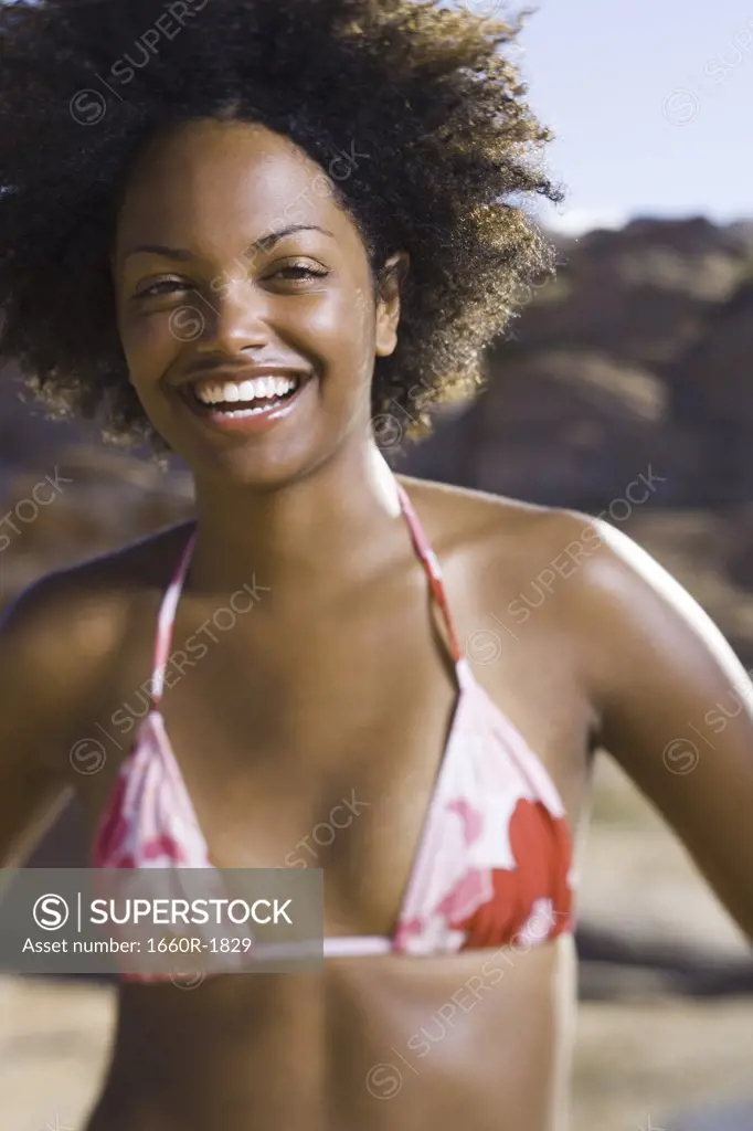Young African-American woman smiling