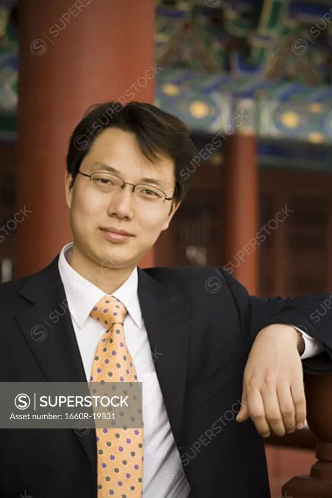 Portrait of a businessman in Asia smiling
