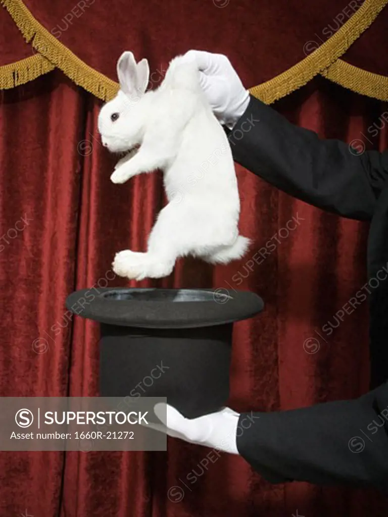 Pulling a rabbit out of a hat.