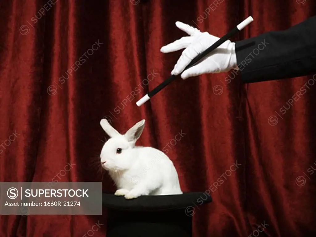Pulling a rabbit out of a hat.