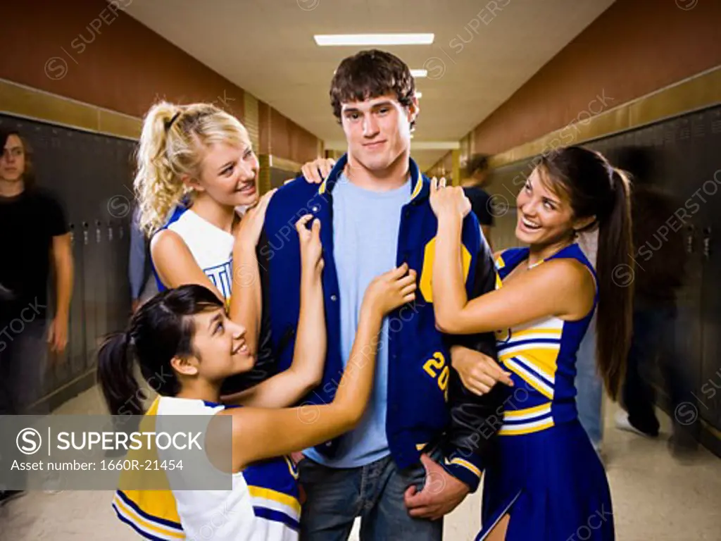 Two female and one male High School Students.