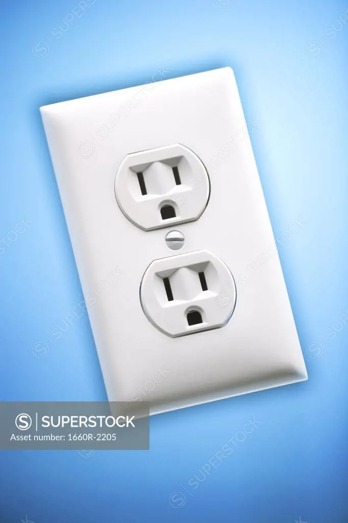 Close-up of a outlet on a wall