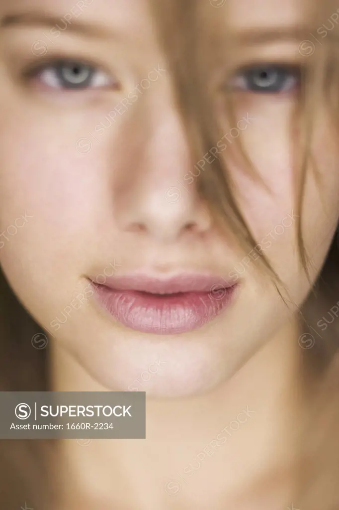 Close-up of a young woman's face