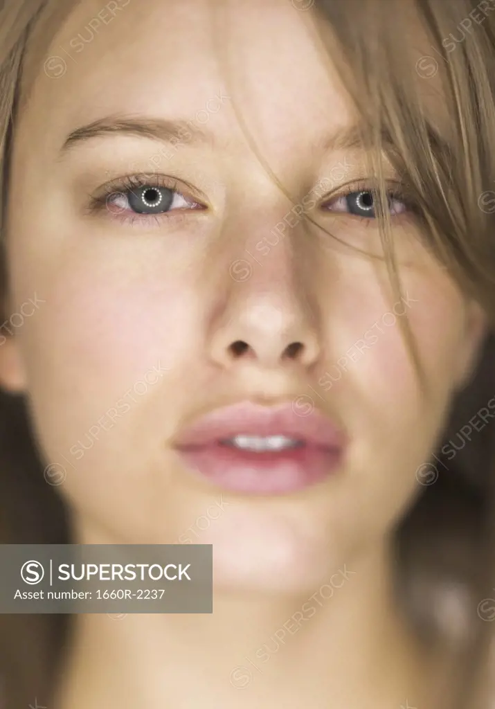 Close-up of a young woman's face