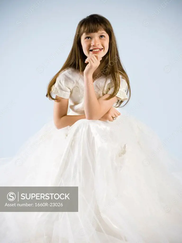 girl in a white dress