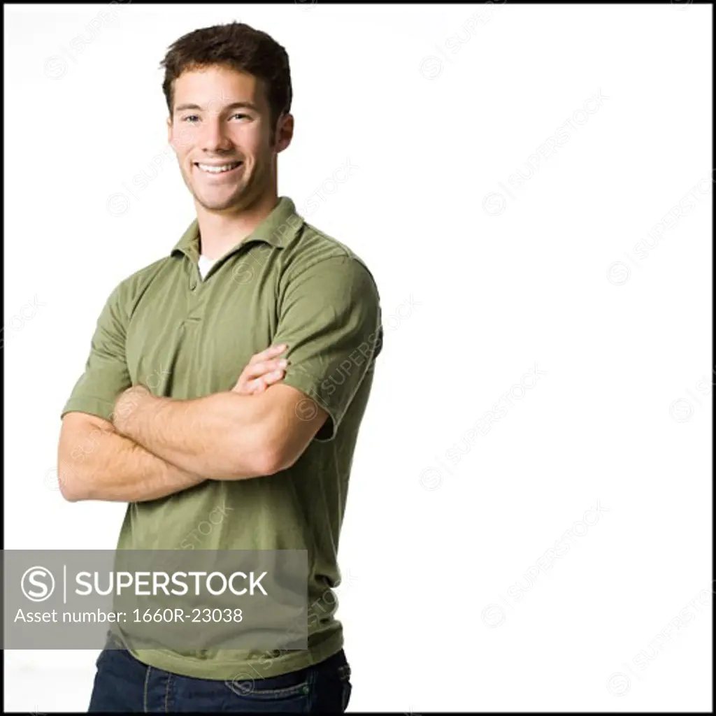 man with arms folded