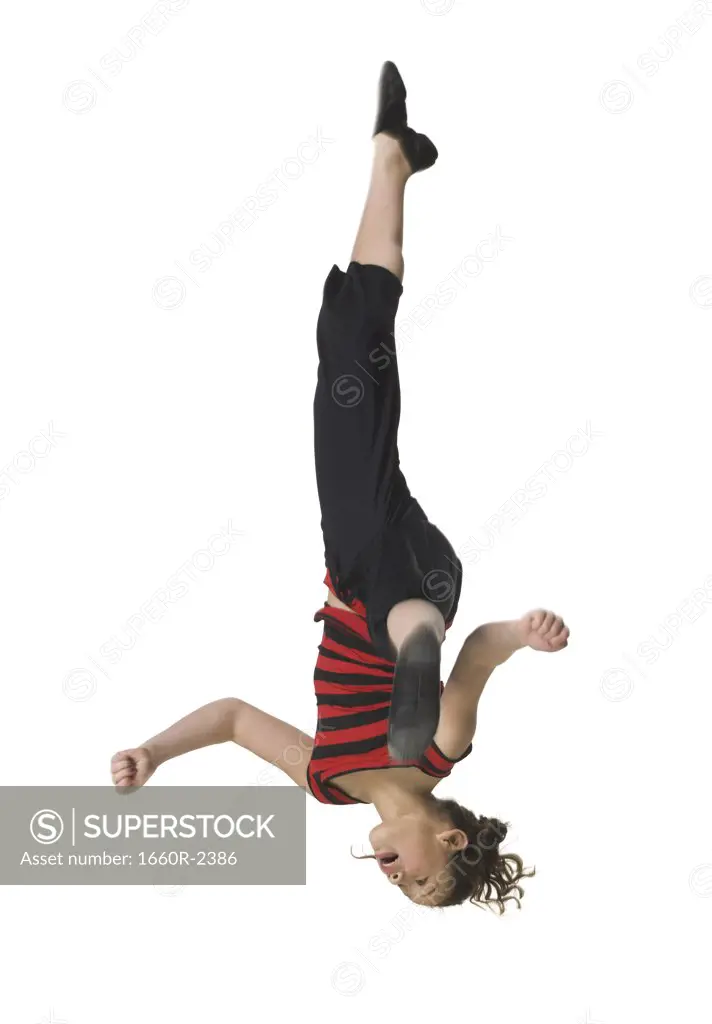 Girl practicing ballet dance