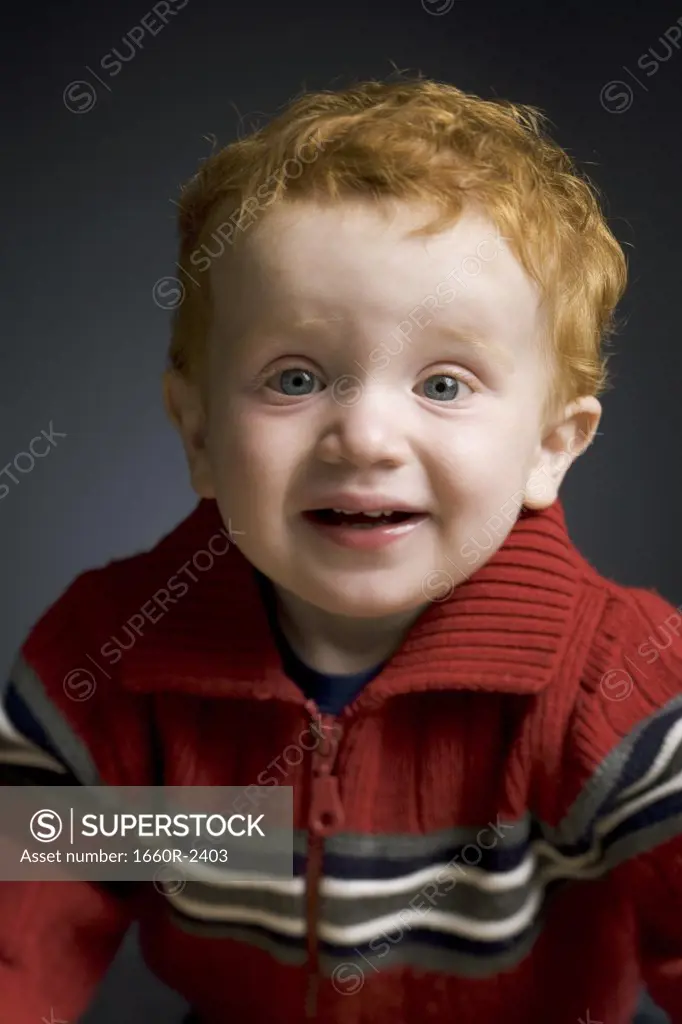 Portrait of a baby boy smiling