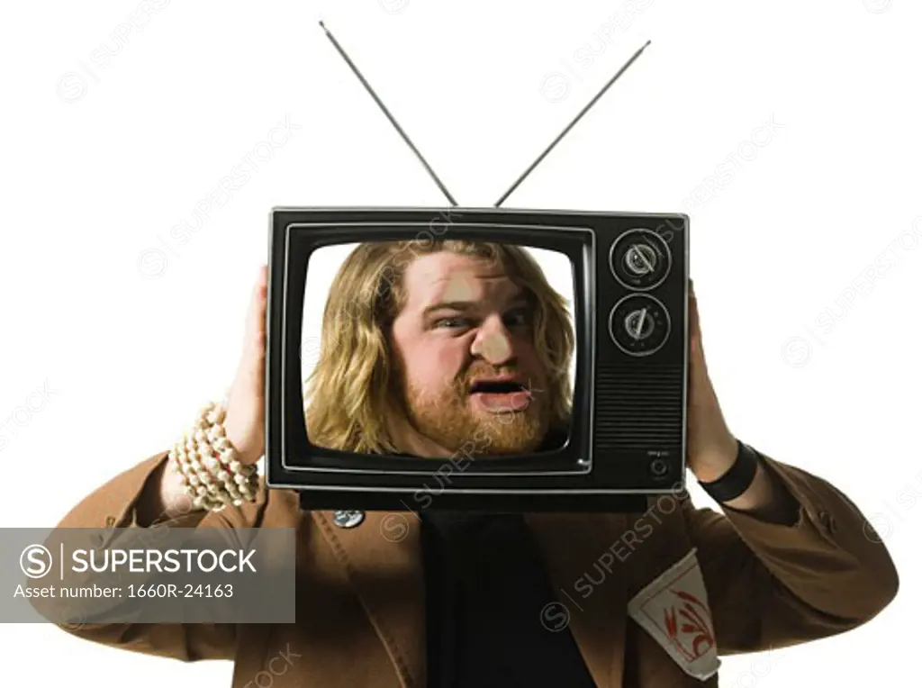 man in a tv
