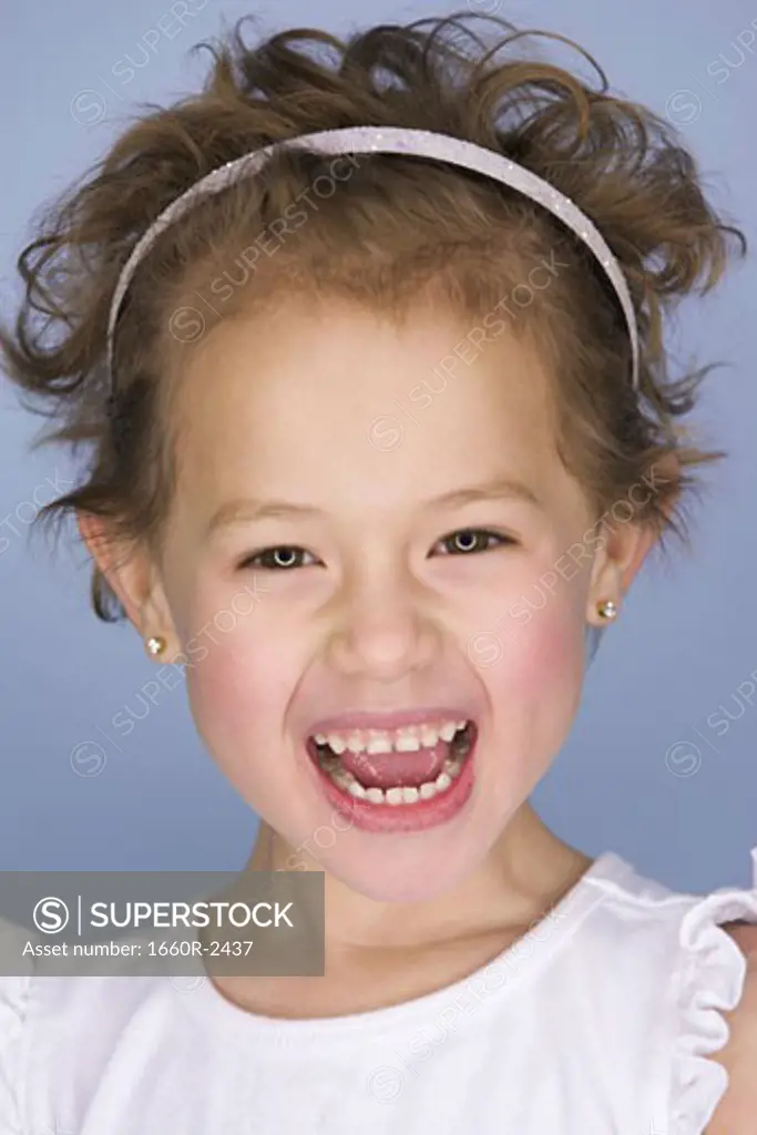Portrait of a girl laughing