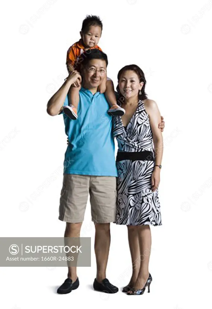 Asian parents with young boy
