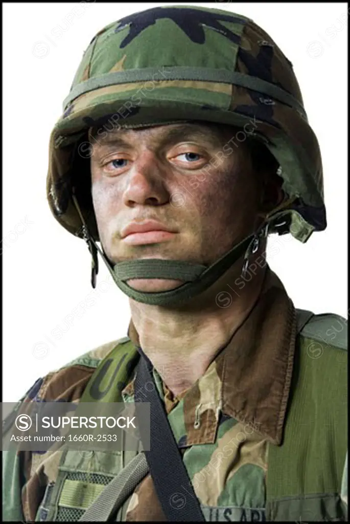 Portrait of a soldier in military uniform
