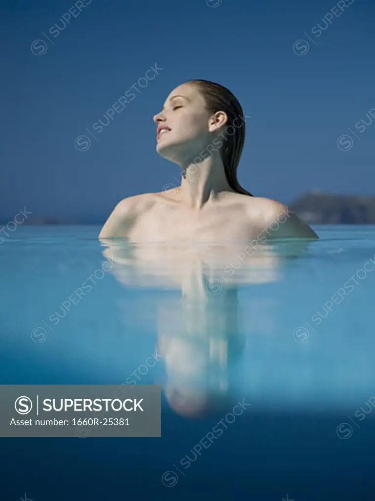 Woman in pool