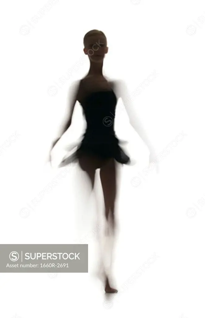 Silhouette of a female ballerina dancing