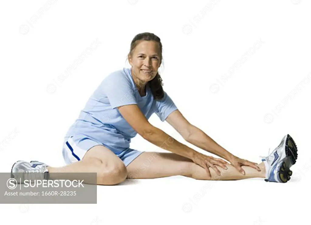 Portrait of a senior woman exercising
