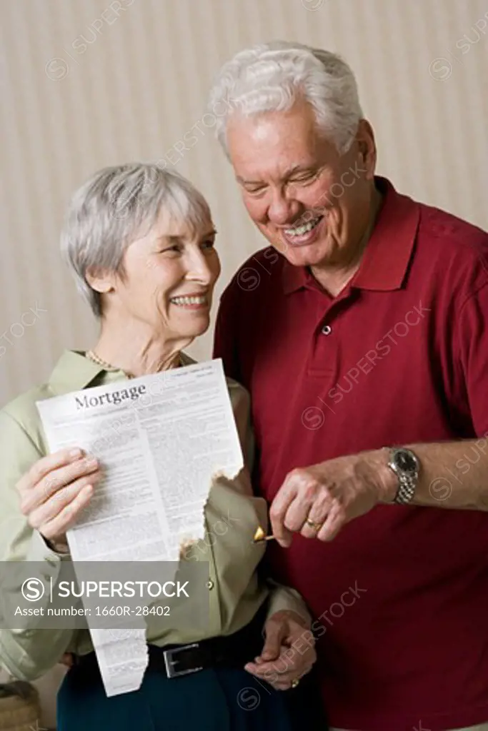 Portrait of a senior couple smiling