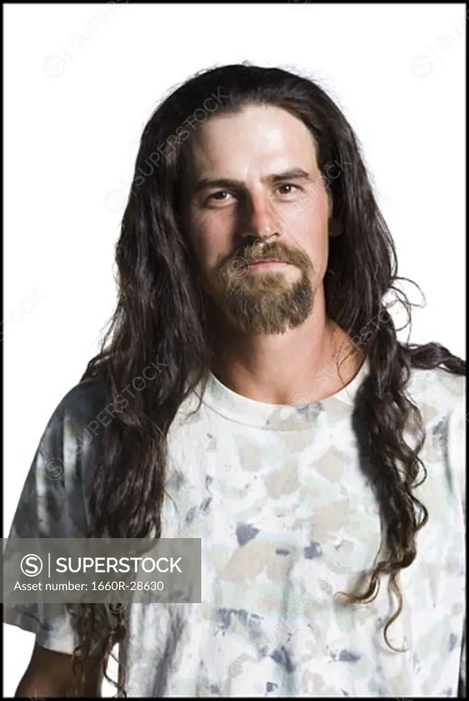 Man with long hair and a goatee