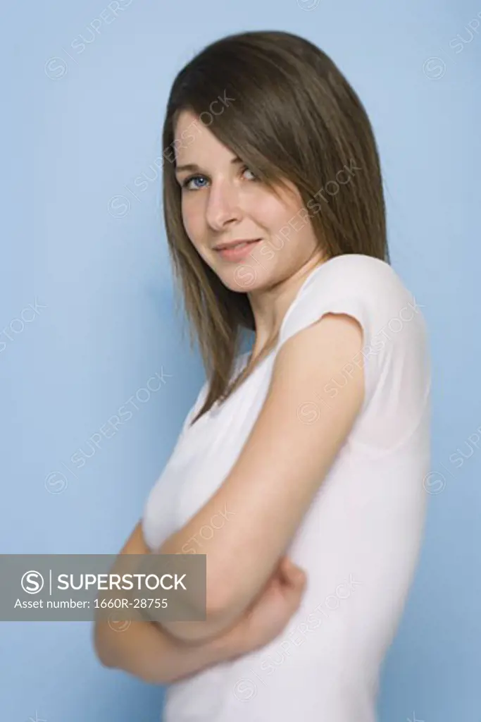 Woman with arms folded