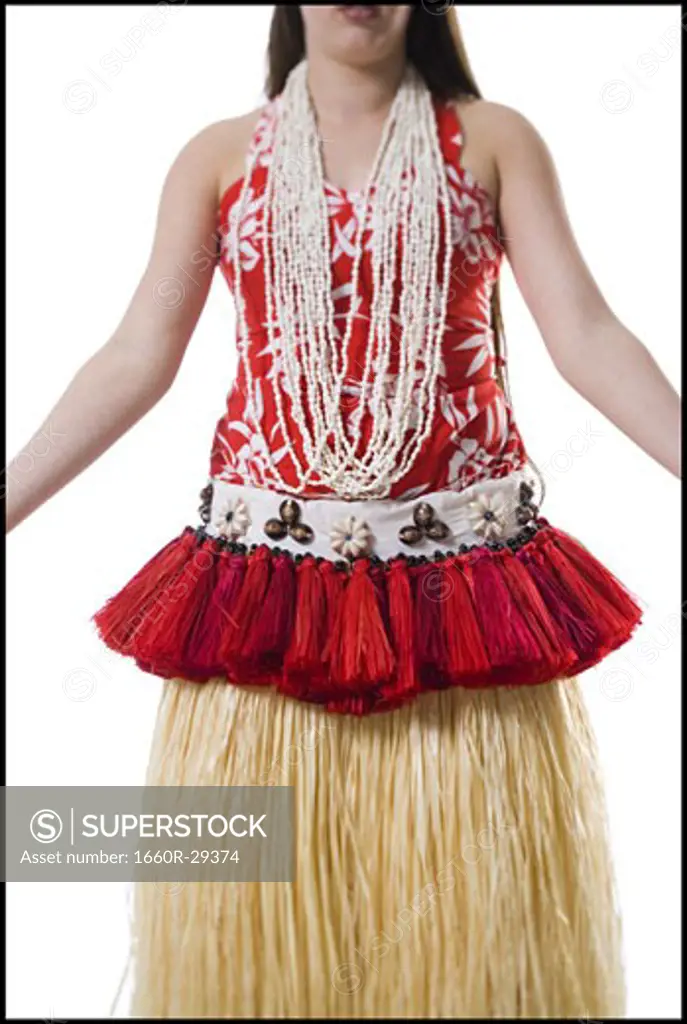 Hawaiian female hula dancer