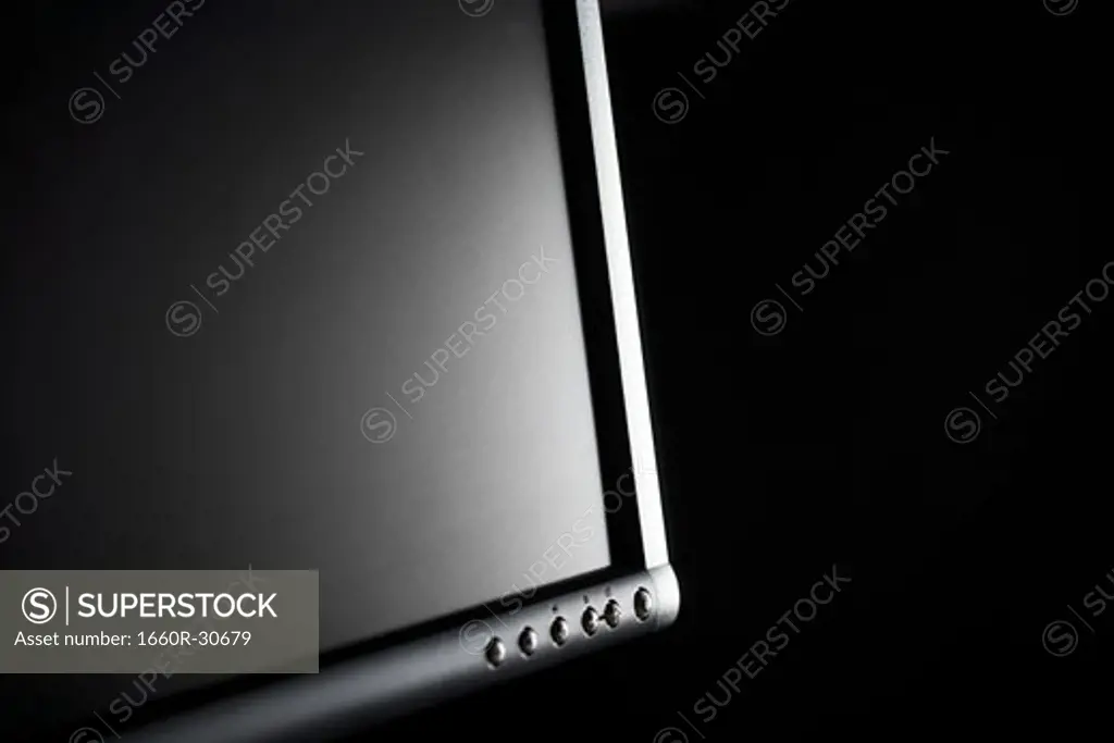 Corner of a computer monitor screen