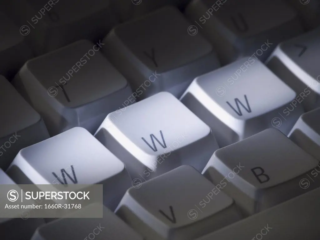 Keyboard with WWW highlighted