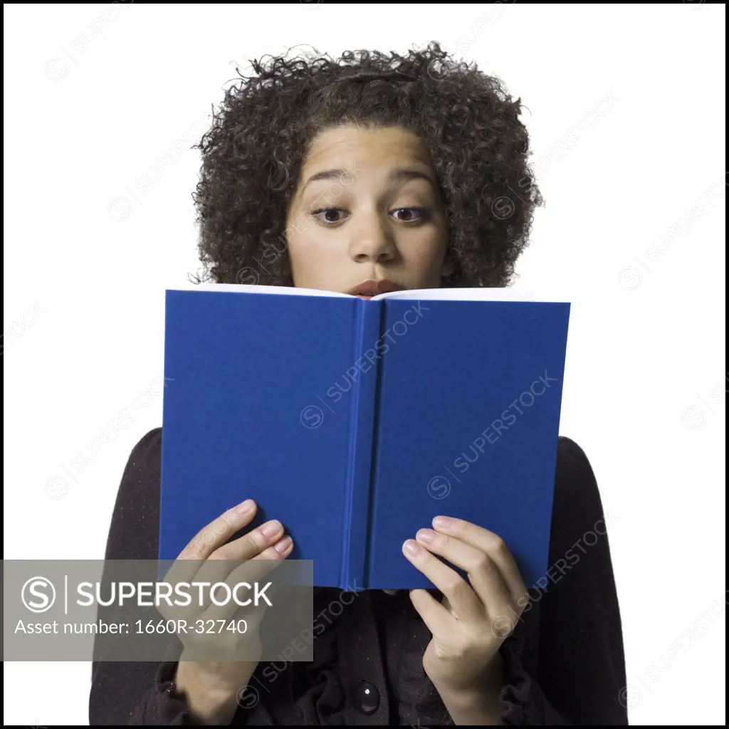 Girl with hardcover book