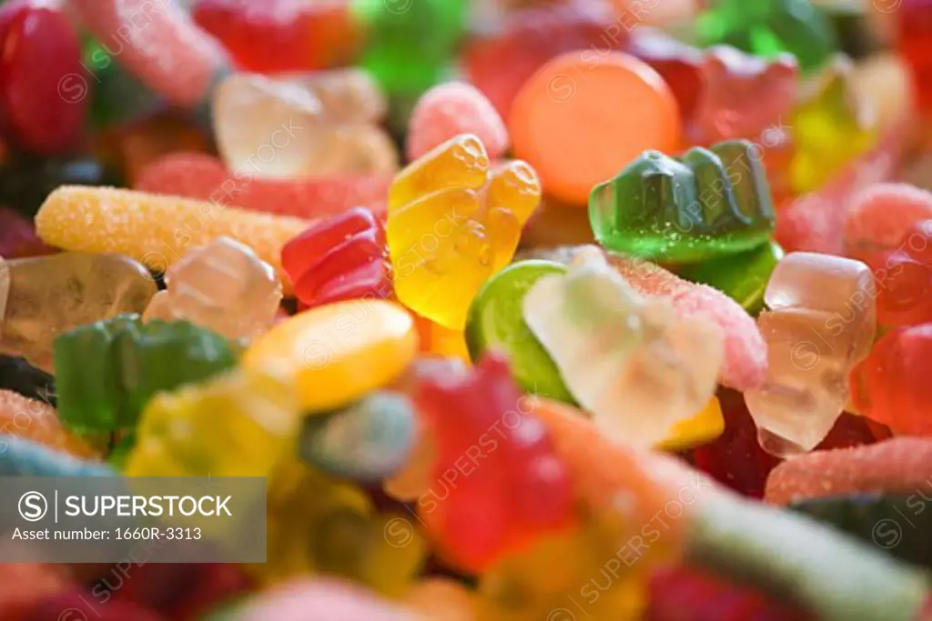 Close-up of gummy candies