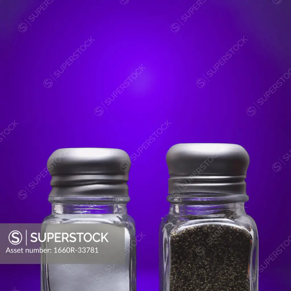 Salt and pepper shakers close-up