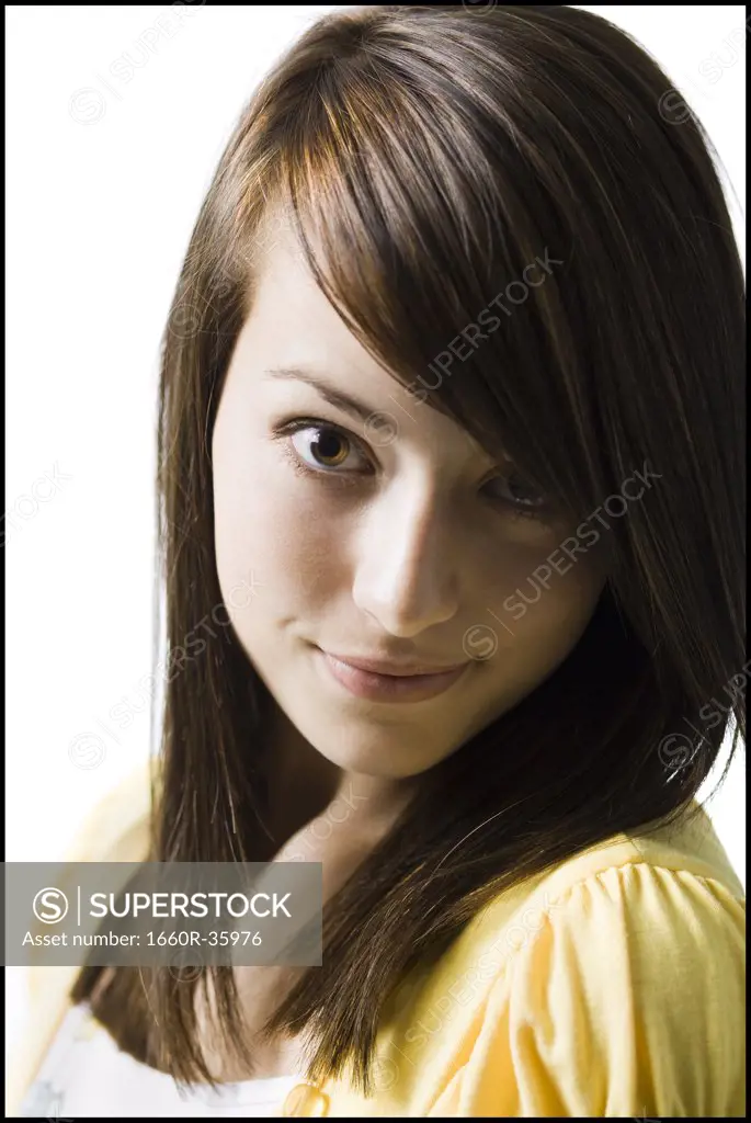 Closeup of teenage girl