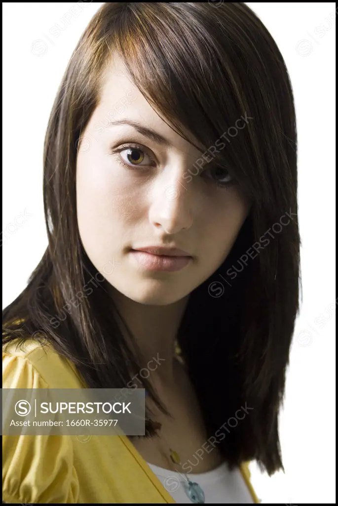 Closeup of teenage girl
