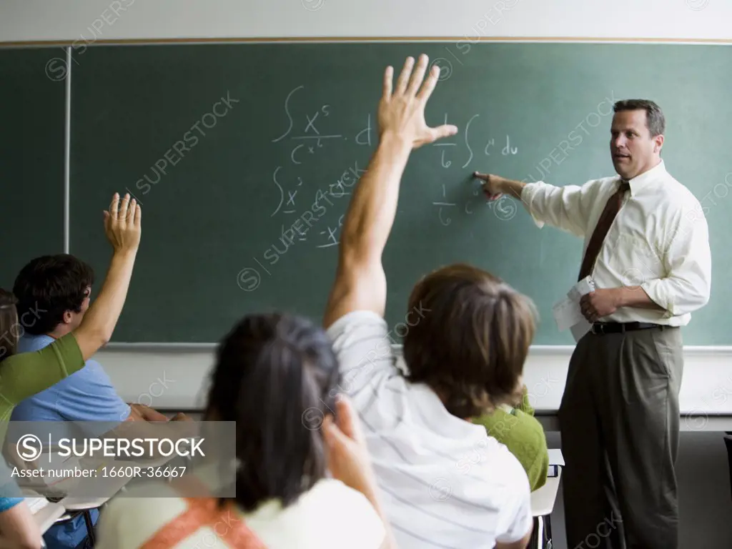 Teacher in a classroom.