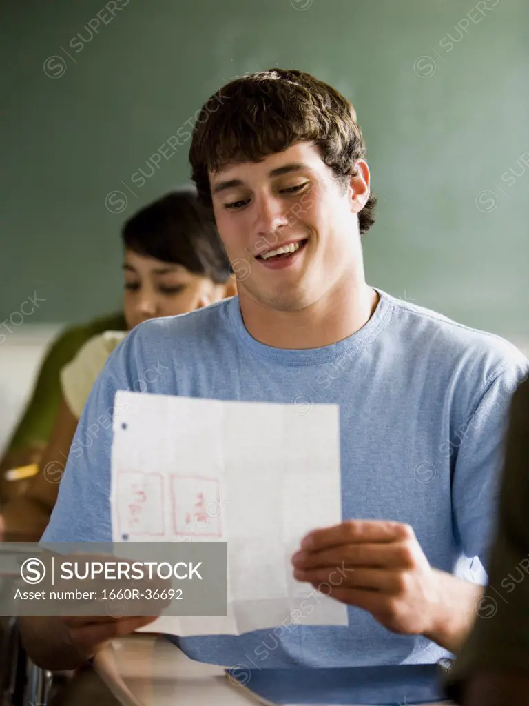 Student in a classroom.