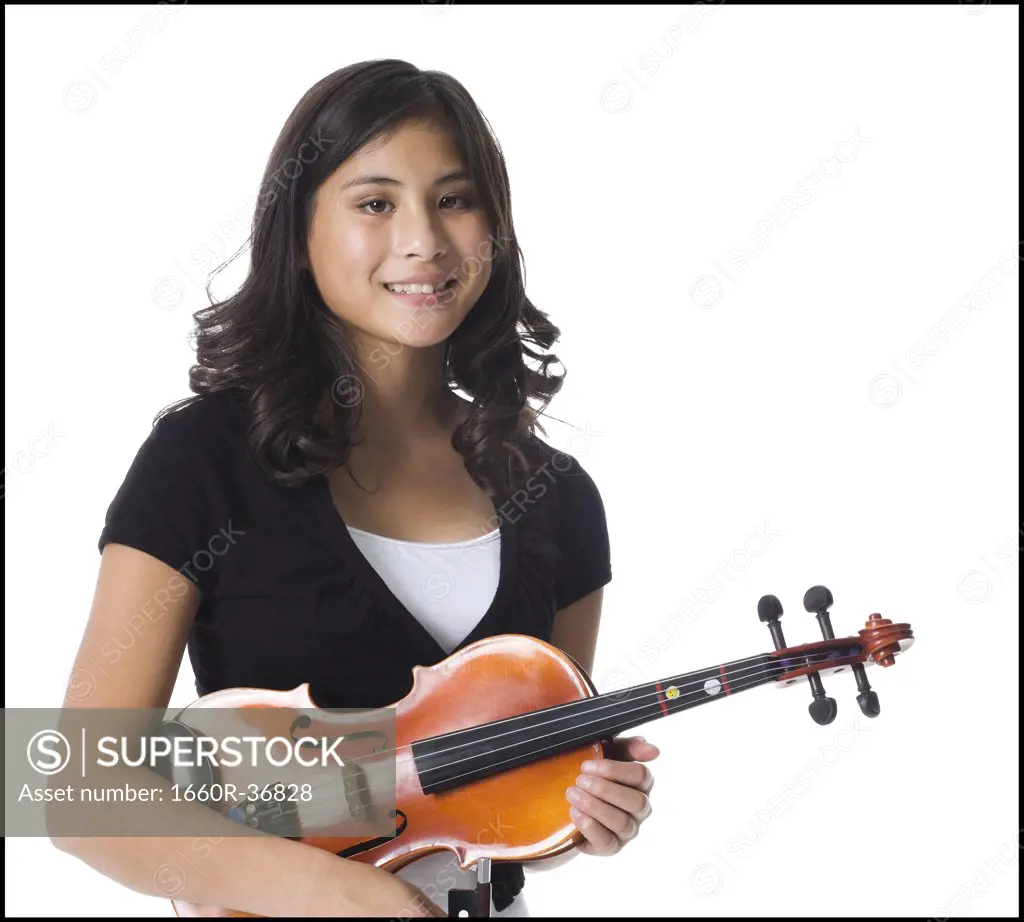 Young woman with a violin.