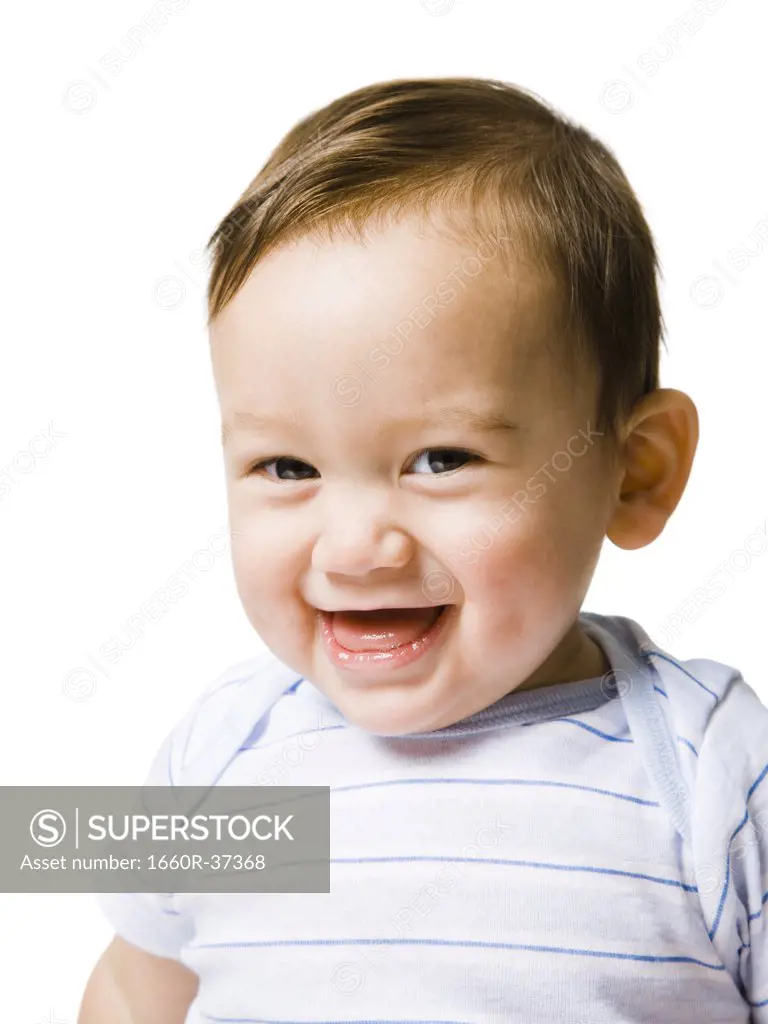 baby boy smiling.
